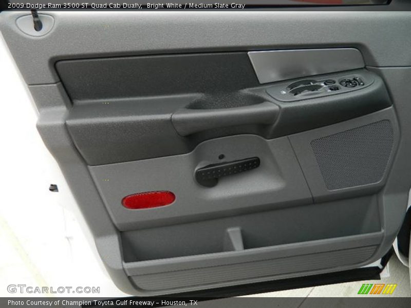 Bright White / Medium Slate Gray 2009 Dodge Ram 3500 ST Quad Cab Dually