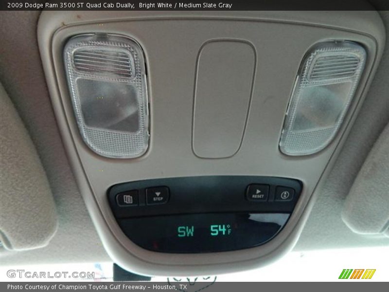 Bright White / Medium Slate Gray 2009 Dodge Ram 3500 ST Quad Cab Dually