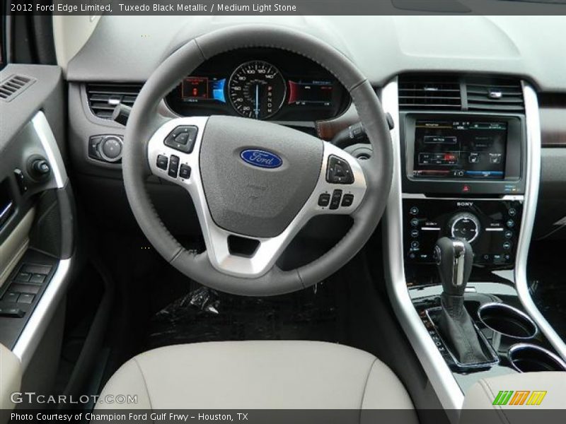 Tuxedo Black Metallic / Medium Light Stone 2012 Ford Edge Limited