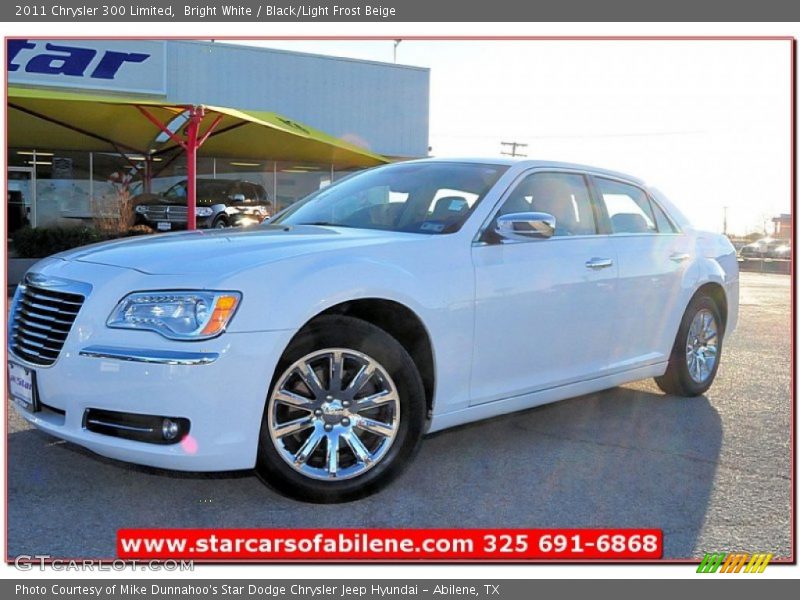 Bright White / Black/Light Frost Beige 2011 Chrysler 300 Limited