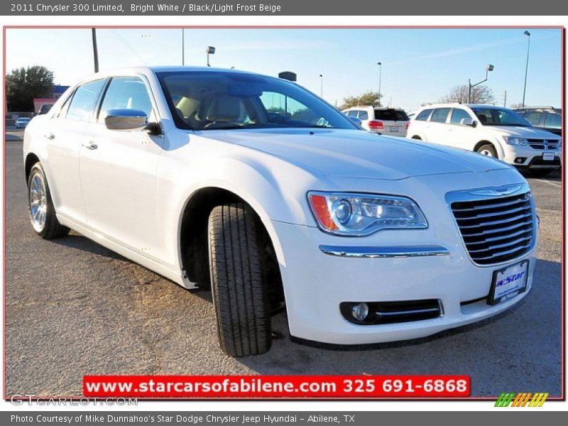 Bright White / Black/Light Frost Beige 2011 Chrysler 300 Limited