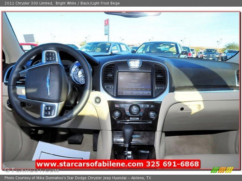 Bright White / Black/Light Frost Beige 2011 Chrysler 300 Limited