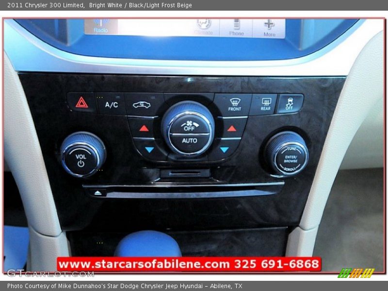 Bright White / Black/Light Frost Beige 2011 Chrysler 300 Limited