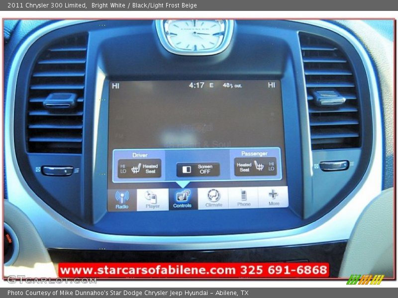Bright White / Black/Light Frost Beige 2011 Chrysler 300 Limited