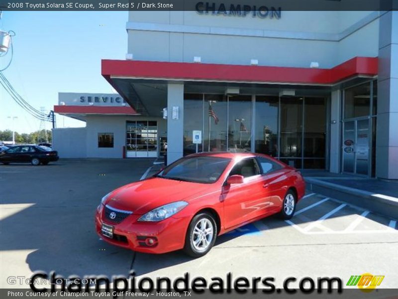 Super Red 5 / Dark Stone 2008 Toyota Solara SE Coupe