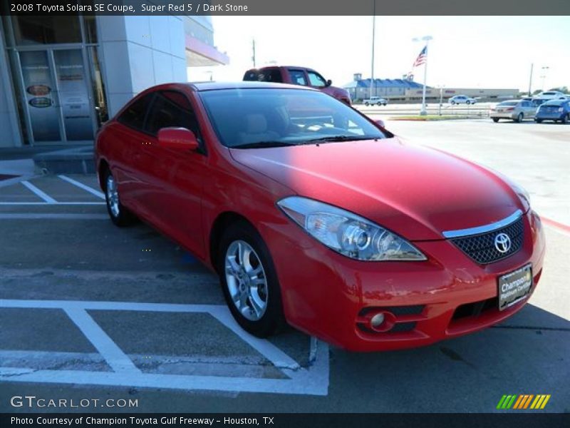 Super Red 5 / Dark Stone 2008 Toyota Solara SE Coupe