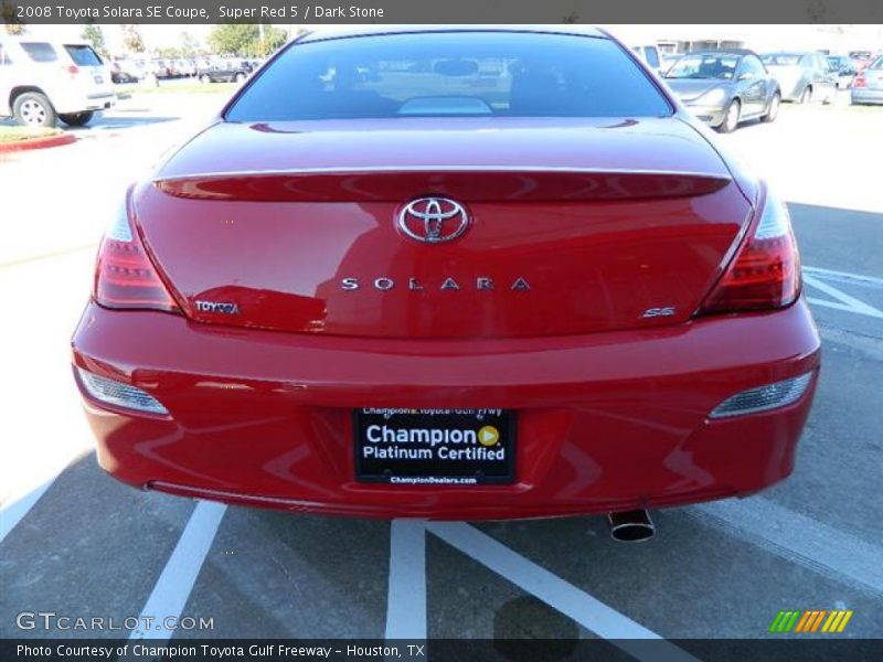 Super Red 5 / Dark Stone 2008 Toyota Solara SE Coupe