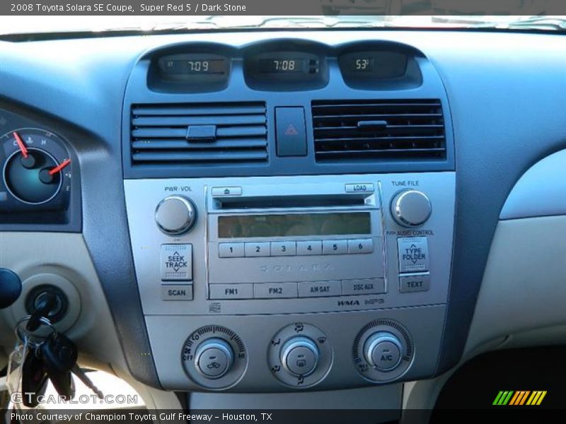 Super Red 5 / Dark Stone 2008 Toyota Solara SE Coupe