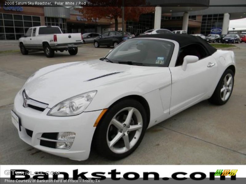 Polar White / Red 2008 Saturn Sky Roadster
