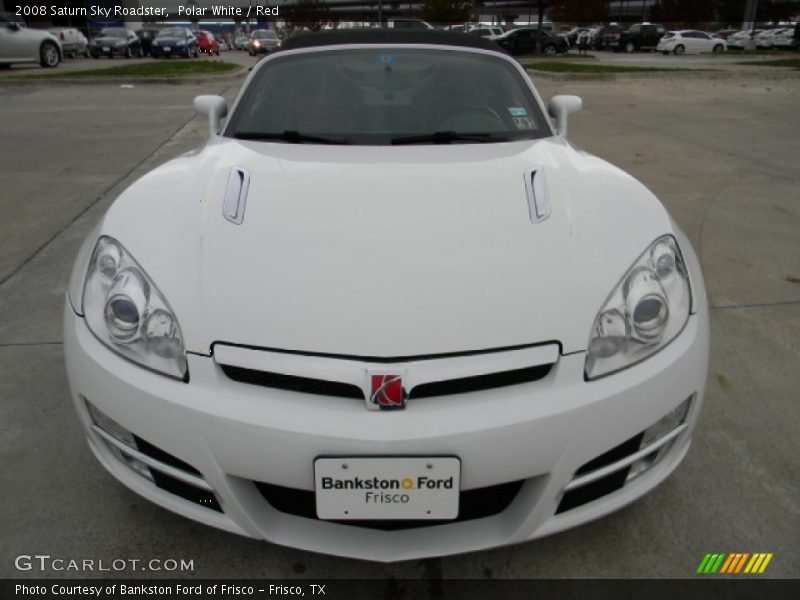 Polar White / Red 2008 Saturn Sky Roadster