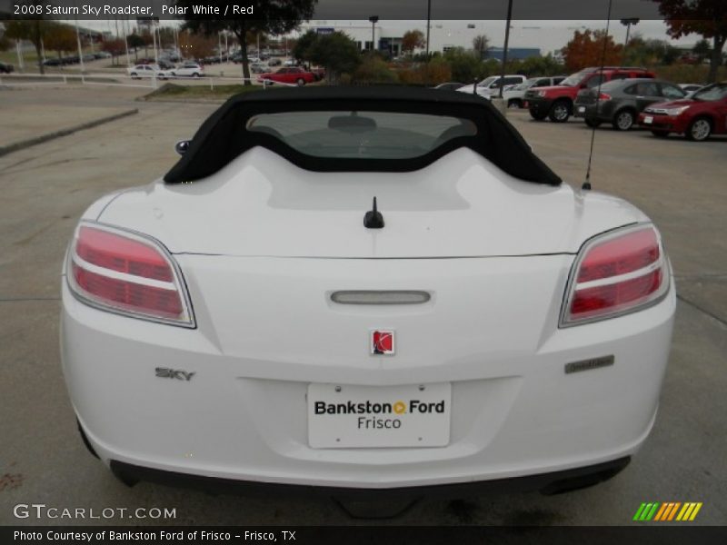 Polar White / Red 2008 Saturn Sky Roadster