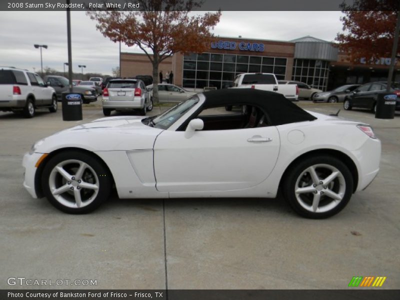 Polar White / Red 2008 Saturn Sky Roadster