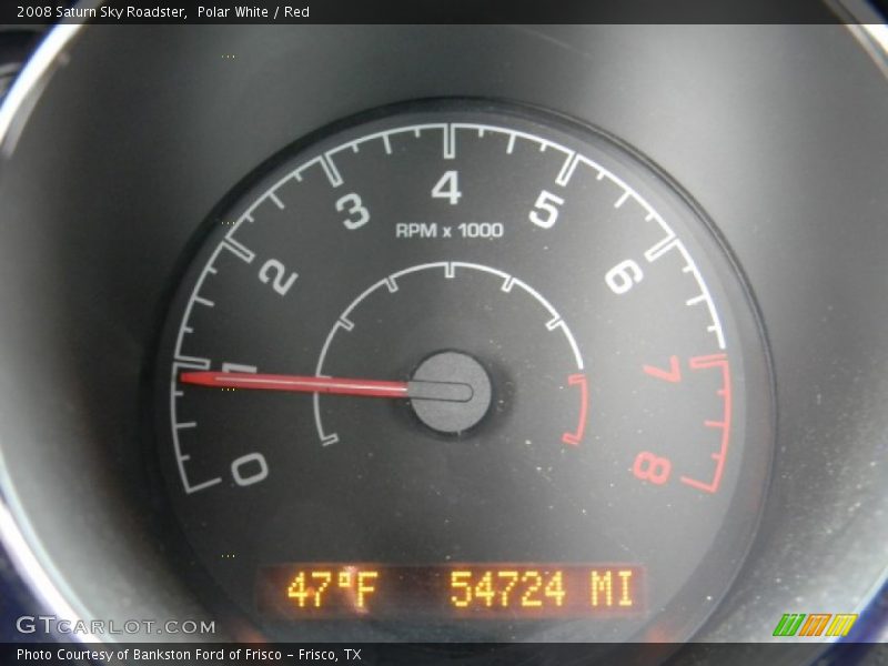 Polar White / Red 2008 Saturn Sky Roadster