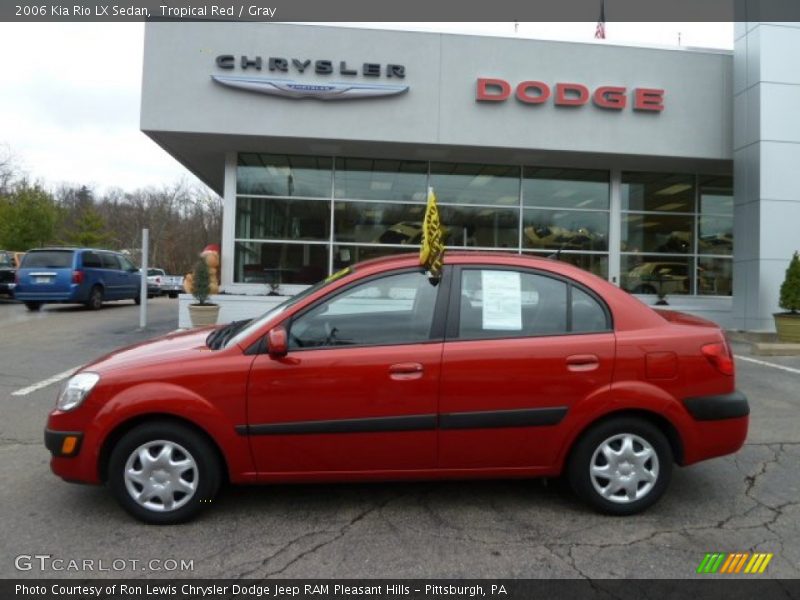 Tropical Red / Gray 2006 Kia Rio LX Sedan