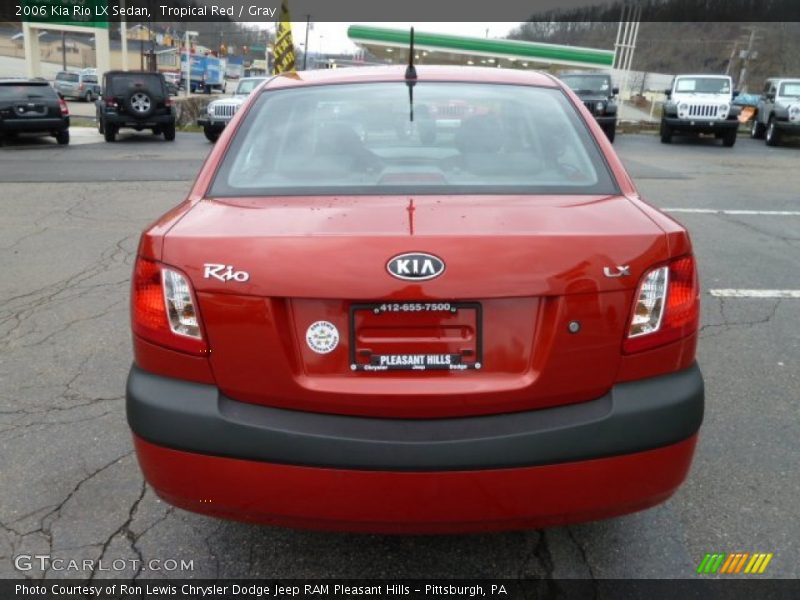 Tropical Red / Gray 2006 Kia Rio LX Sedan