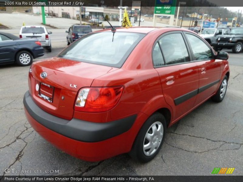 Tropical Red / Gray 2006 Kia Rio LX Sedan