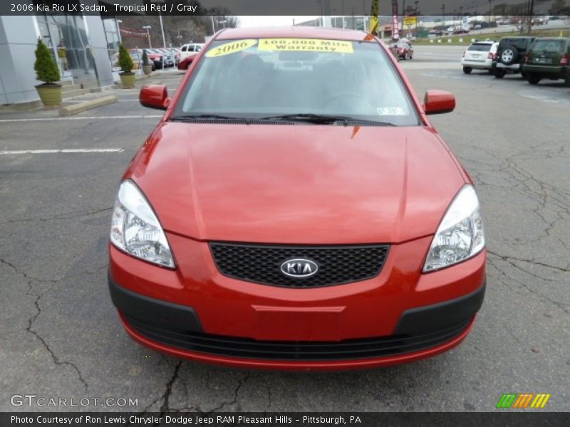 Tropical Red / Gray 2006 Kia Rio LX Sedan