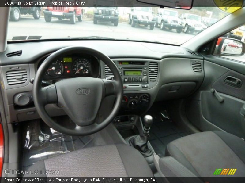 Tropical Red / Gray 2006 Kia Rio LX Sedan