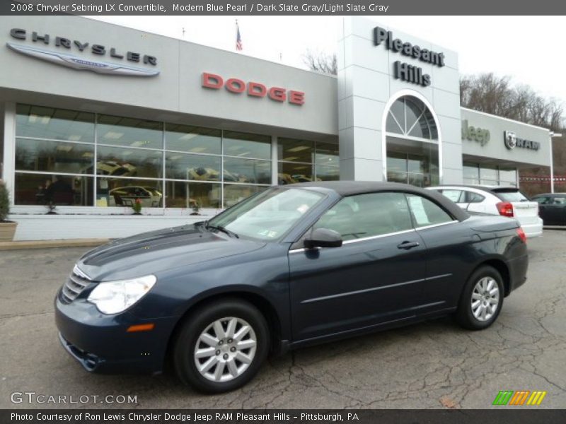 Modern Blue Pearl / Dark Slate Gray/Light Slate Gray 2008 Chrysler Sebring LX Convertible