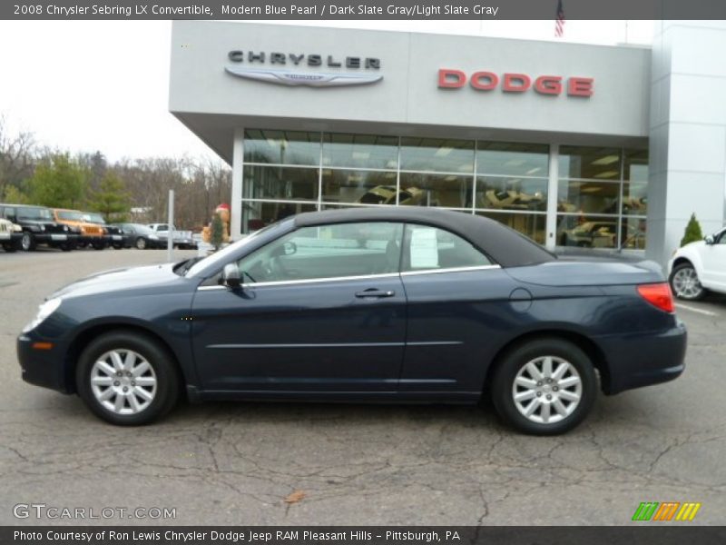 Modern Blue Pearl / Dark Slate Gray/Light Slate Gray 2008 Chrysler Sebring LX Convertible