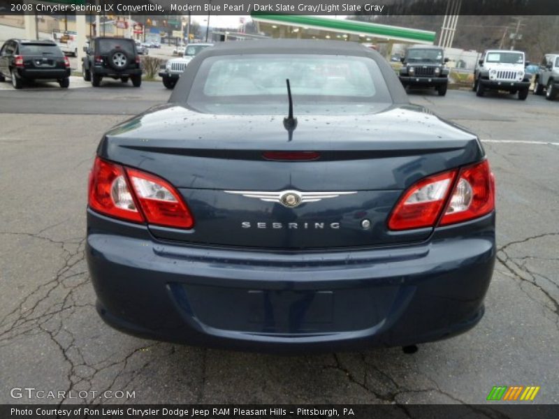 Modern Blue Pearl / Dark Slate Gray/Light Slate Gray 2008 Chrysler Sebring LX Convertible