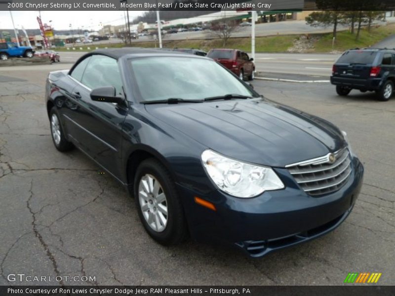 Modern Blue Pearl / Dark Slate Gray/Light Slate Gray 2008 Chrysler Sebring LX Convertible