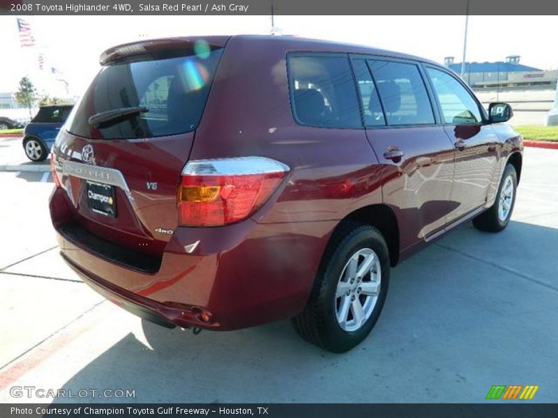 Salsa Red Pearl / Ash Gray 2008 Toyota Highlander 4WD