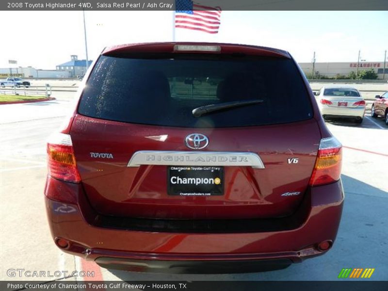 Salsa Red Pearl / Ash Gray 2008 Toyota Highlander 4WD
