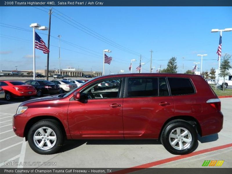 Salsa Red Pearl / Ash Gray 2008 Toyota Highlander 4WD