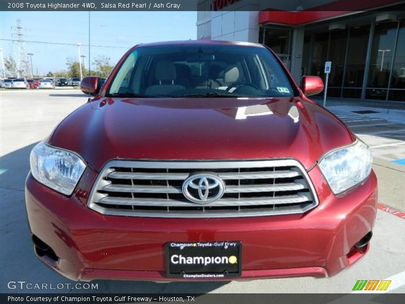 Salsa Red Pearl / Ash Gray 2008 Toyota Highlander 4WD