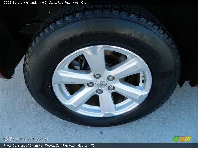 Salsa Red Pearl / Ash Gray 2008 Toyota Highlander 4WD