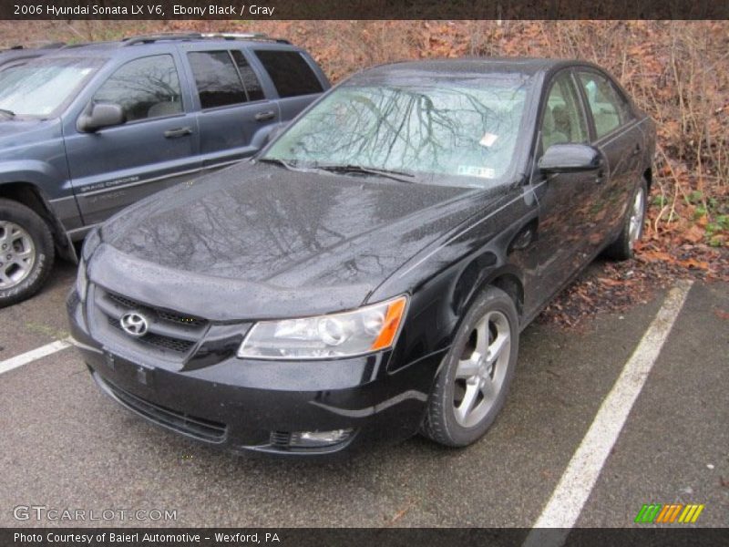 Ebony Black / Gray 2006 Hyundai Sonata LX V6