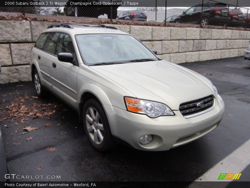 Champagne Gold Opalescent / Taupe 2006 Subaru Outback 2.5i Wagon