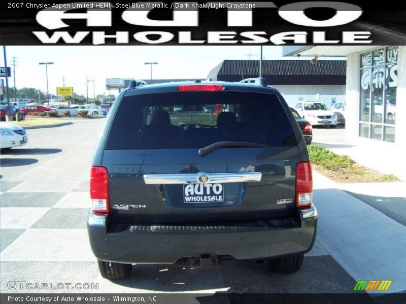 Steel Blue Metallic / Dark Khaki/Light Graystone 2007 Chrysler Aspen Limited HEMI