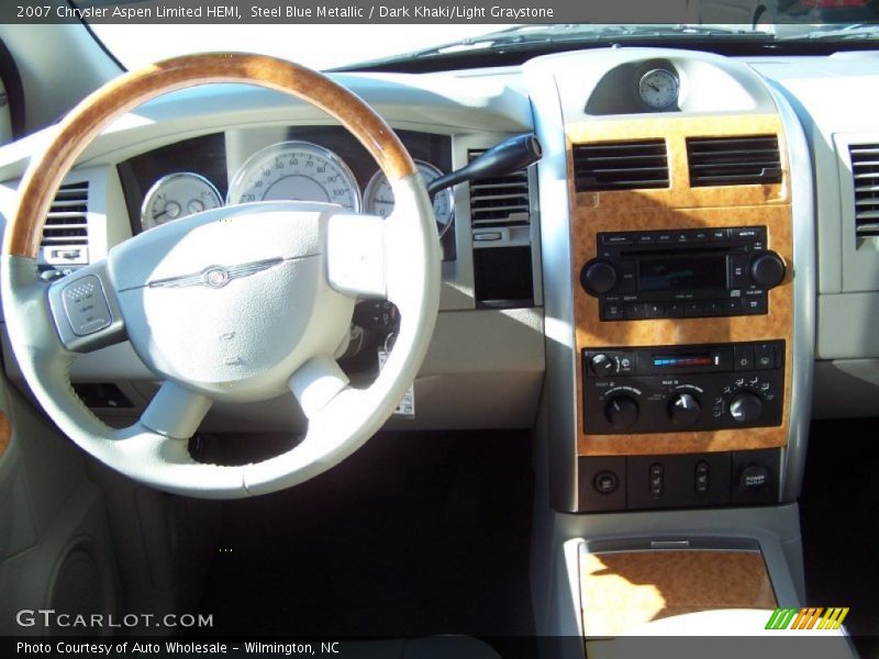 Steel Blue Metallic / Dark Khaki/Light Graystone 2007 Chrysler Aspen Limited HEMI