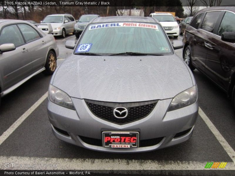 Titanium Gray Metallic / Black 2005 Mazda MAZDA3 i Sedan
