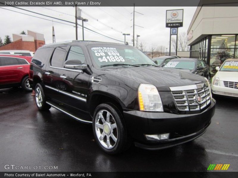 Black Raven / Ebony 2008 Cadillac Escalade ESV AWD