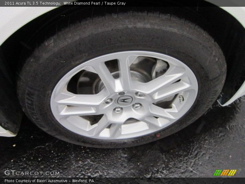 White Diamond Pearl / Taupe Gray 2011 Acura TL 3.5 Technology