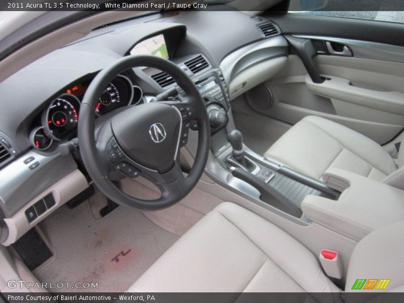 White Diamond Pearl / Taupe Gray 2011 Acura TL 3.5 Technology
