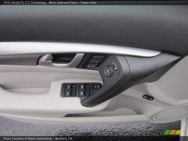 White Diamond Pearl / Taupe Gray 2011 Acura TL 3.5 Technology