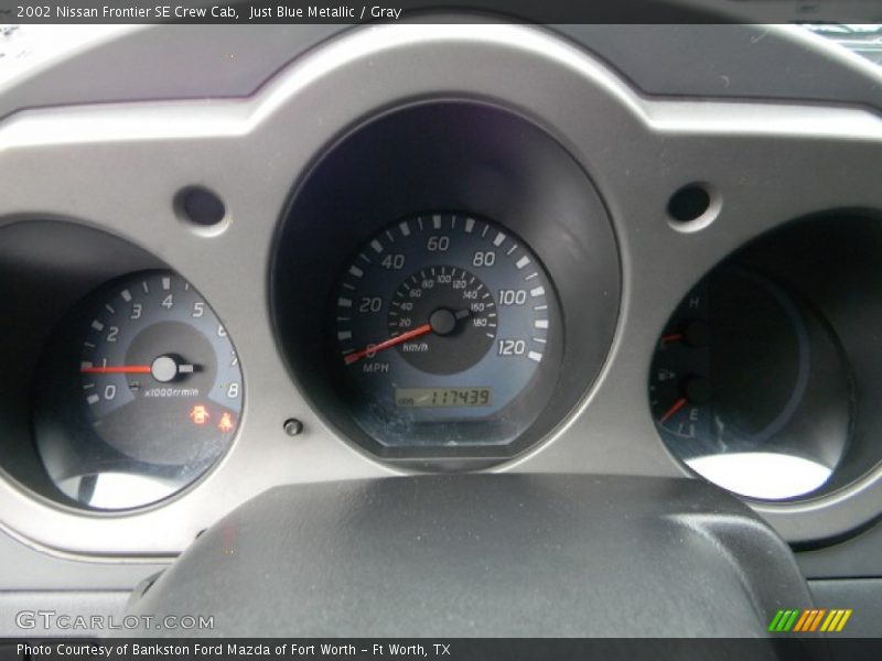 Just Blue Metallic / Gray 2002 Nissan Frontier SE Crew Cab