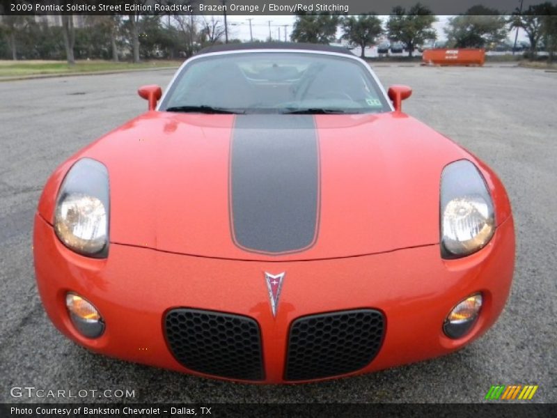 Brazen Orange / Ebony/Red Stitching 2009 Pontiac Solstice Street Edition Roadster