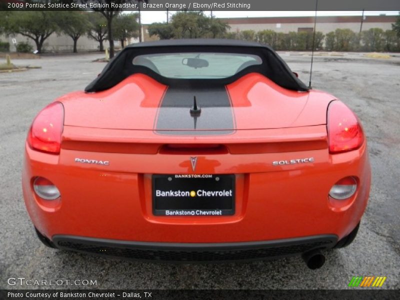 Brazen Orange / Ebony/Red Stitching 2009 Pontiac Solstice Street Edition Roadster