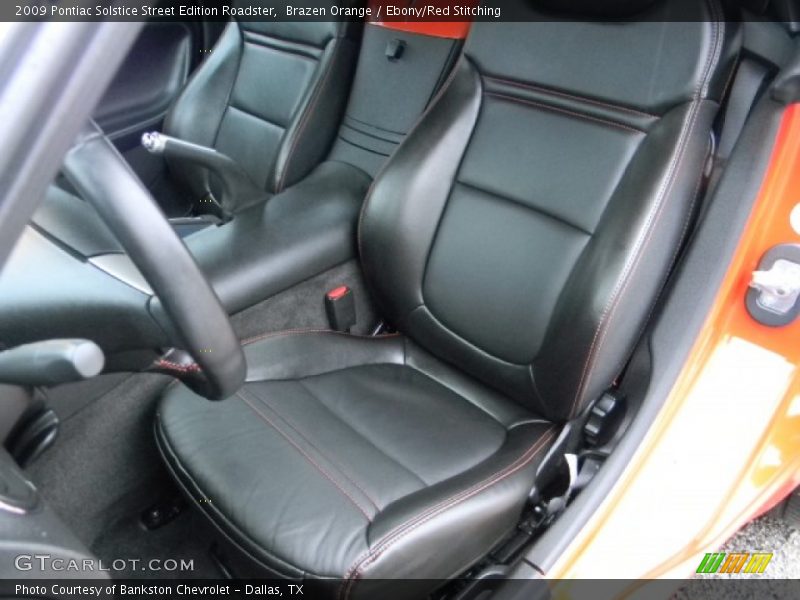  2009 Solstice Street Edition Roadster Ebony/Red Stitching Interior