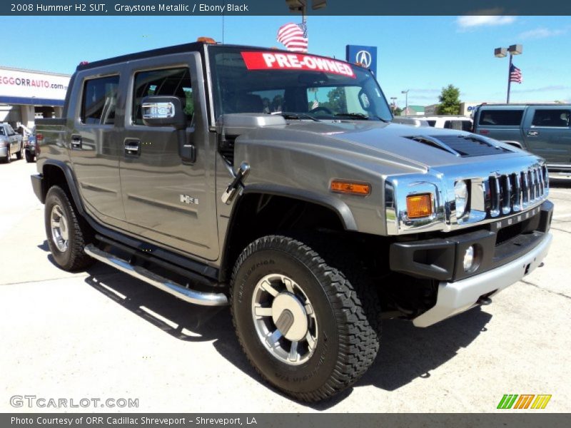 Graystone Metallic / Ebony Black 2008 Hummer H2 SUT