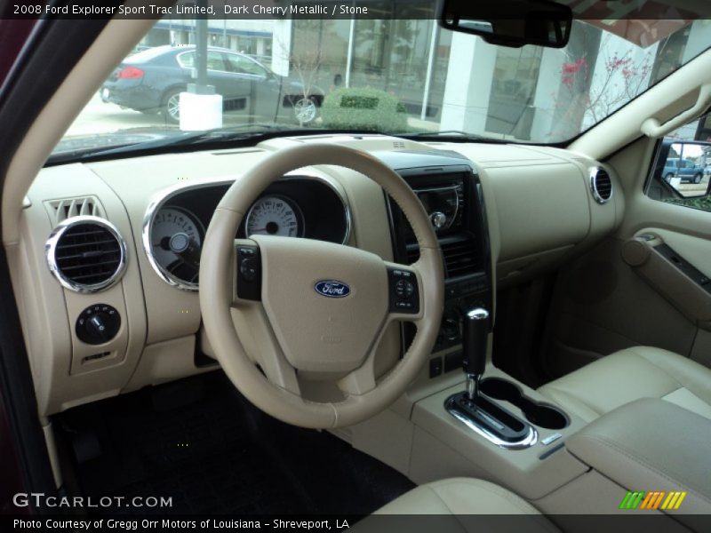 Dark Cherry Metallic / Stone 2008 Ford Explorer Sport Trac Limited