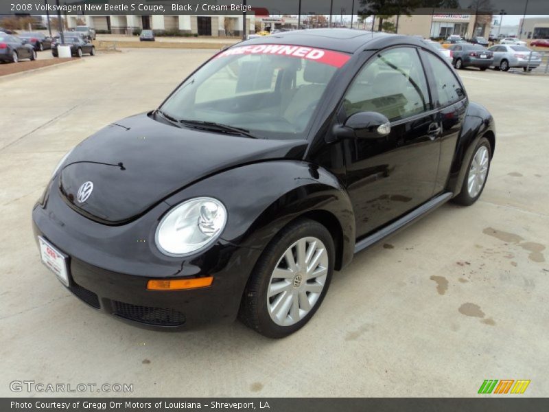 Black / Cream Beige 2008 Volkswagen New Beetle S Coupe