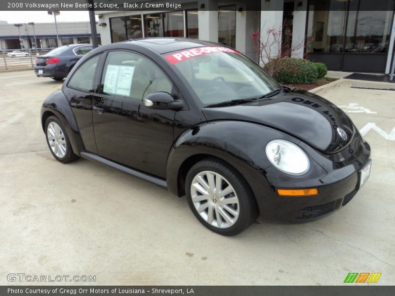 Black / Cream Beige 2008 Volkswagen New Beetle S Coupe