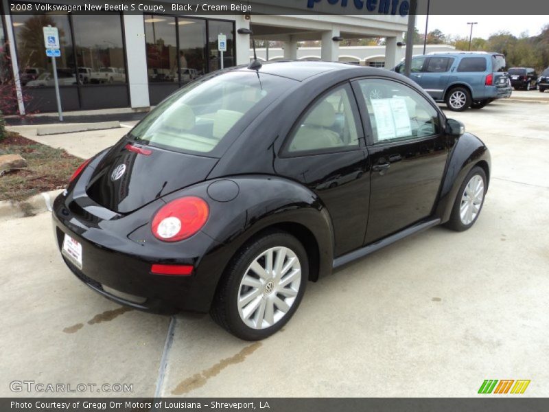 Black / Cream Beige 2008 Volkswagen New Beetle S Coupe