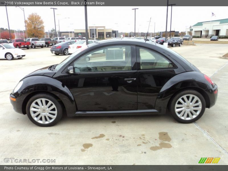 Black / Cream Beige 2008 Volkswagen New Beetle S Coupe